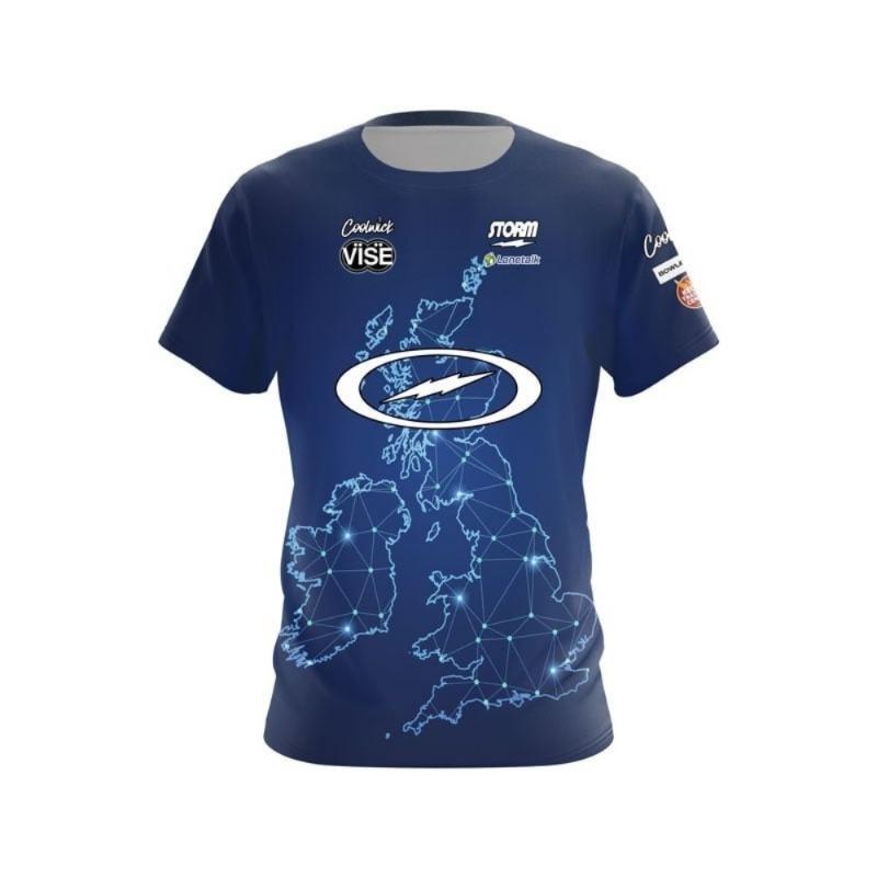 Summer Men Coolwick Storm Bowling Jersey Black Lightning Logo Short Sleeve Performance T-Shirt Pro Player Fan Casual Sports Tee