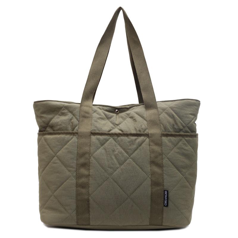 

Autumn & Winter Women s Versatile Crossbody Tote: Diamond Lattice, Large-Capacity Commuter Bag зелений