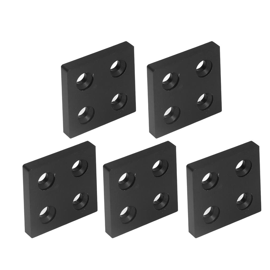 5Pcs Aluminum Profile End Cap Alloy Metal Cover Plate Linear Moving Parts 4040 Double GroovesBlack