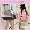 Simple Houndstooth Pattern Parent Child Shoulder Bag With Pendant For Kids Daily Use
