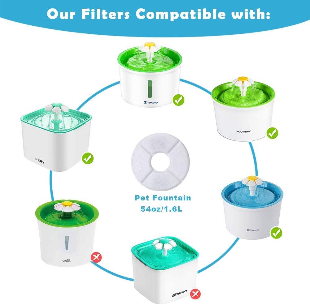12Pcs Replacement Filter For Pet Drinking Fountain Water Dispenser Activated Carbon Replaced Filters Dog Cat Accessories