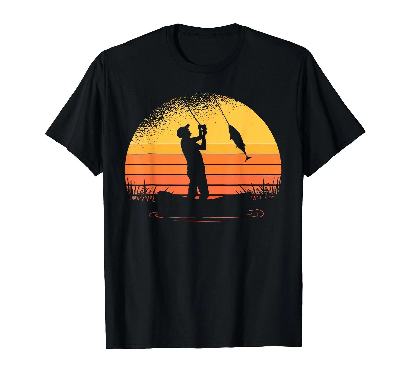 

Angler Sunset Fisherman Fishing Rod T-Shirt_ 4XL