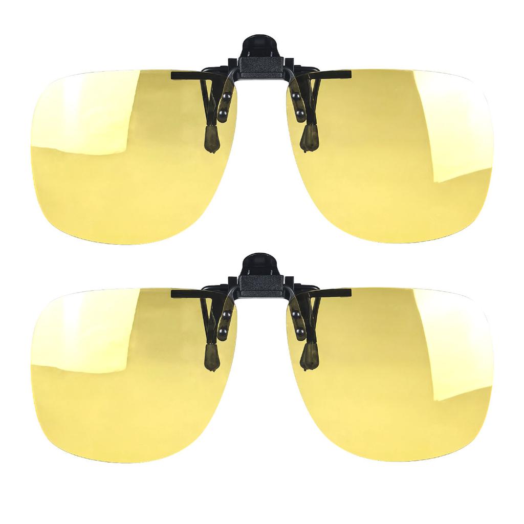 Big Size Square Shape Red Lens Clip On Better Sleep ClipOn Orange Lens Yellow Driving Lenses Black Polarized Sunglasses Clip On