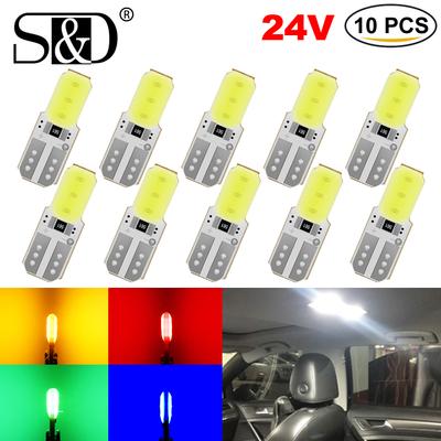 10Pcs T10 W5W LED Seite Lampe 5W5 Auto Innen Licht 3030 SMD Chip WY5W 24V Tür Trunk Dome karte Freiheit Blub Auto Reparatur Werkzeug