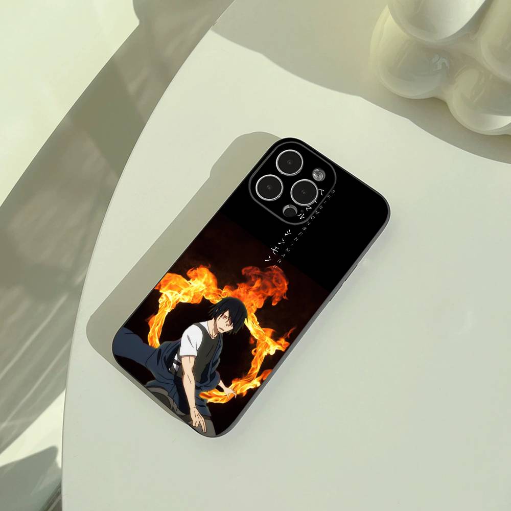 Shonen Anime -Fire- Force Handyhülle Für iPhone 17,16,15,14,13,12,11 Pro Max,16/15/14Plus,XS Weiche Schwarze Hülle