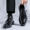 Business Casual Men's Shoes  Fashion Man Versatile Shoes Lace Up Men Casual Comfortable Wedding Party Minimalism Office Footwear