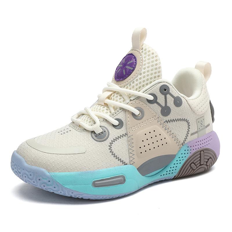 Children's basketball shoes Boys' summer mesh breathable non-slip training shock-absorbing shoes Men's and women's middle-aged and older children's sp