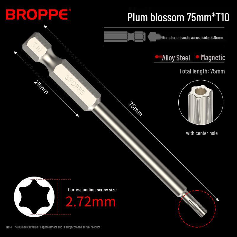 Plum Blossom Magnetic Drill and Screwdriver Bit Set