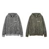 Unisex Distressed Crack Embroidery Letter Hoodie Streetwear Oversized Pullover Men Women Fall