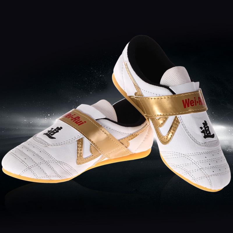 

Дышащая обувь для тхэквондо для взрослых и детей с подошвой из говяжьей жилы Size 43