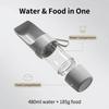 2-in-1 Pet Water Bottle Food Container Portable Leakproof Dogs Cats Drinking Cup for Walking Travel Puppy Food Water Dispenser