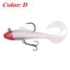 6-Piece Soft Silicone Swimbait Fishing Lures for Sea Bass, Pike, and Carp with Treble Hooks