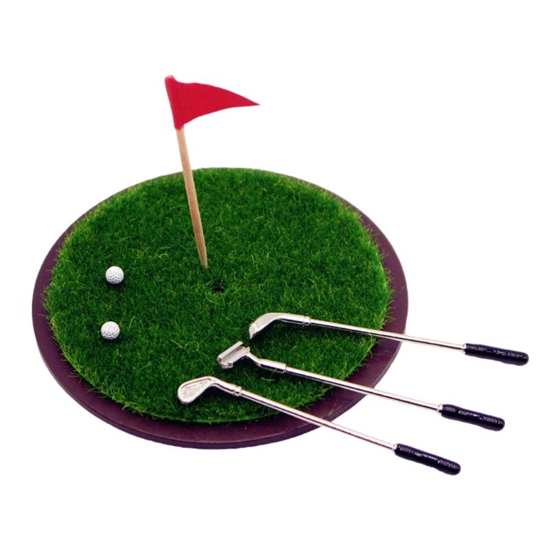 

Interactive Doll House Golf Course Model Set With Realistic Grass Design For Doll House Scene Setting Miniature Decoration 1