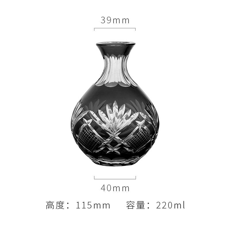 Japanese Edo Kiriko Sake Set Carved Glass Sake Cup And Decanter Luxury Sakeware