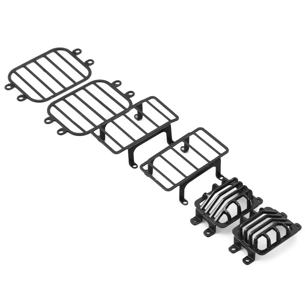 6pcs Set Headlight Cover Rear Side Lamp Guard Kit Fit for TRAXXAS TRX‑4 G500 TX‑6 G63 1 10 RC Car