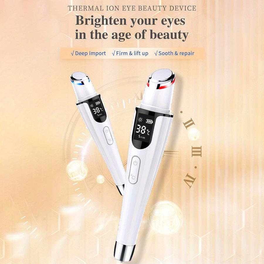 Anti-Aging Eye Massager with Heat & Vibration Portable Serum Infusion Device for Dark Circles & Puffiness