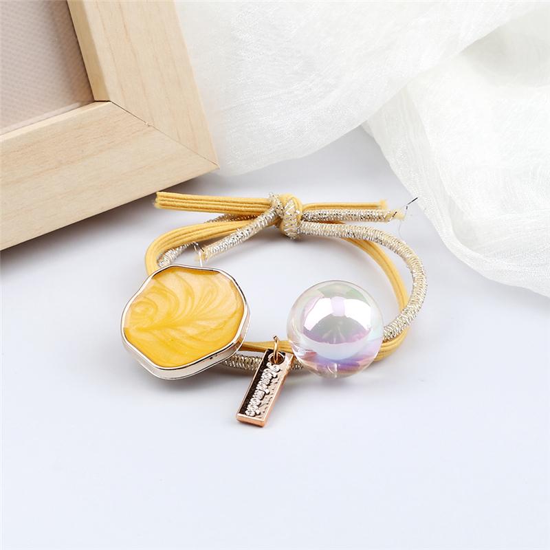 Korean Crystal Beads Headband Women Girls Hair Bands Fashion Elastic Scrunchies Hair Accessories Headwear Ponytail Holder Gifts