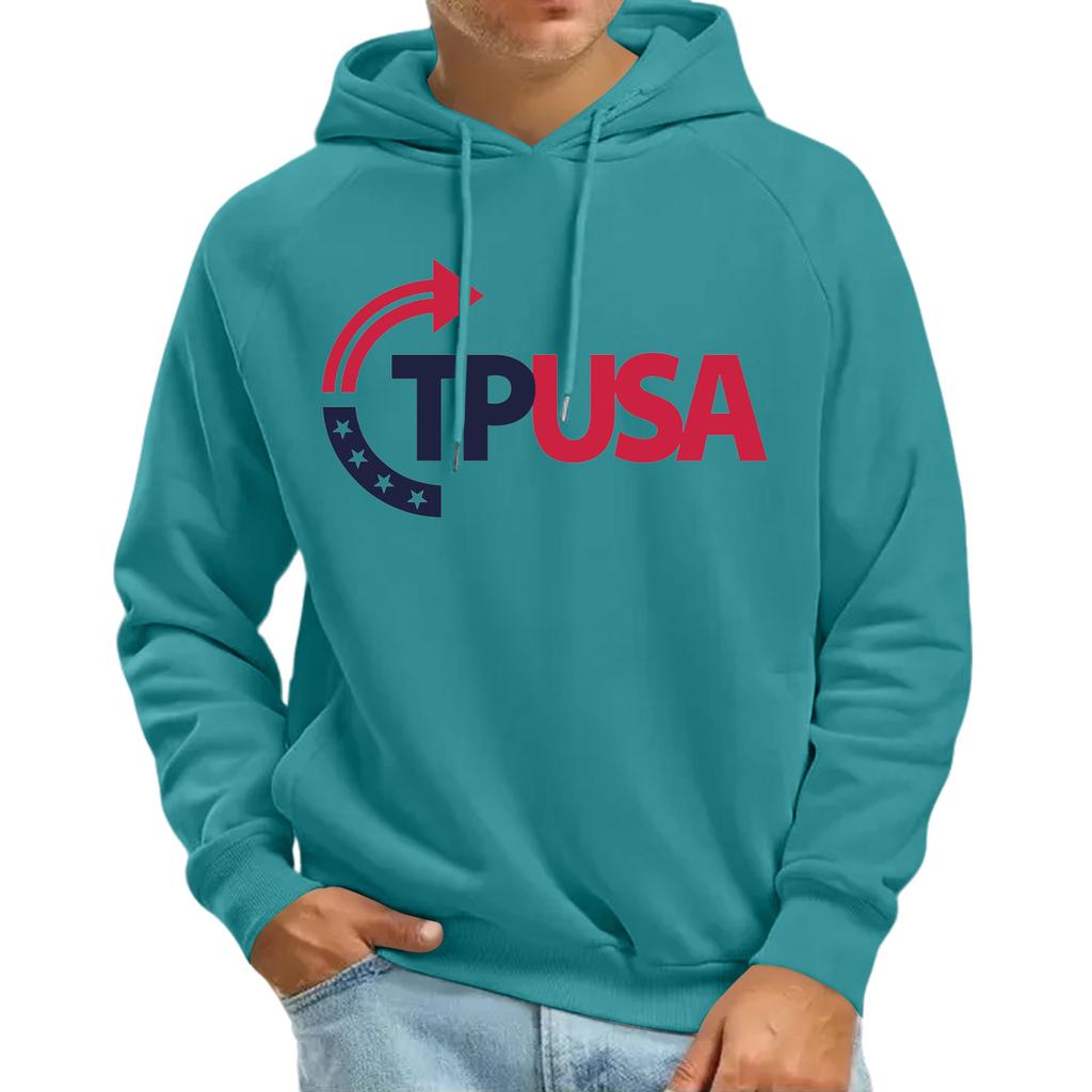 Men's Raglan Long Sleeve Hooded Sweatshirt