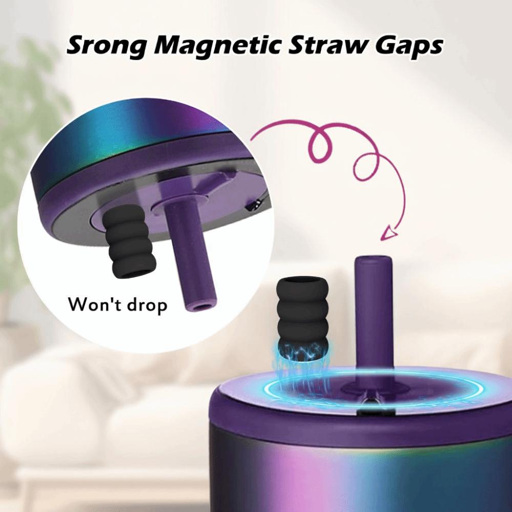 Silicone Magnetic Straw Cap Dustproof Colorful Straw Cover 3D Leakproof Bottle Decor for Brumate Era/Resa Tumblers Universal