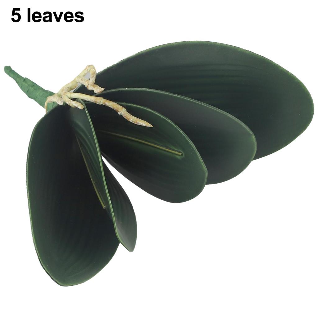 Realistic Artificial Butterfly Orchid Silk Leaf Flower Simulated Decor Display