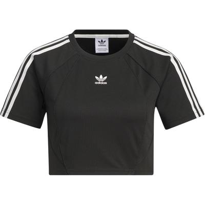 Originals Baby T-Shirt Weich Bequem Kurz Sport Rundhals Kurzarm Raglan T-Shirt Damen Oberteile Schwarz JD3284