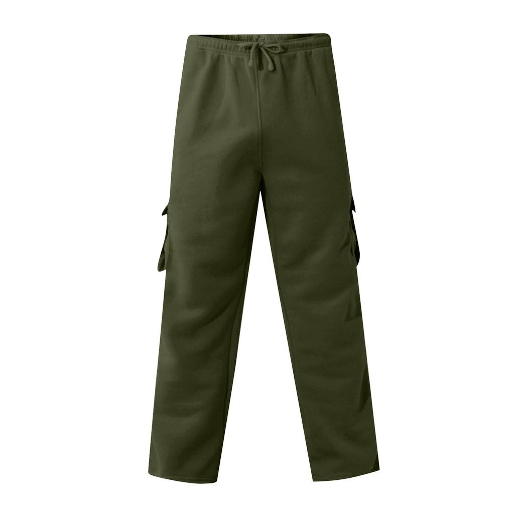Men's Casual Red Cargo Pants with Multiple Pockets, Relaxed Fit, Durable Fabric, Ideal for Outdoor Activities