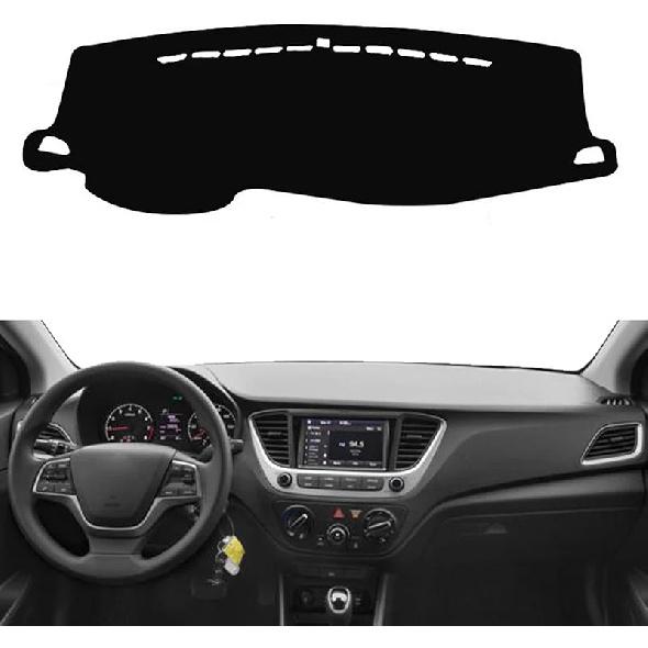 Fit for Hyundai Accent HC 2017-2021,Dash Mat,Non-Slip Car Dashboard Cover,Black Car Dash Cover,Car Decoration Accessories Lhd Black Edge