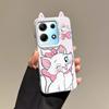 KEYSION Cute Ear Cartoon Case for Infinix Note 30 4G with Lanyard Soft Silicone+PC Shockproof Phone Cover for Infinix Note 30 5G