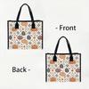 Autumn Pumpkin Print Casual Tote Bag Large Capacity Daily Handbag For Fall