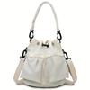 Women'S Casual Dual-Purpose Shoulder Bag, Multifunctional Large-Capacity Crossbody Bag, Drawstring Tote, Everyday Commuting Bag for Wallet And Phone