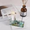 1Pcs Silicone Mold For DIY Incense Insert Tray Candlestick Concrete Cement Mould Match Holder Plaster Resin Molds Supplies