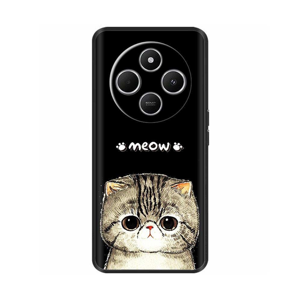 Luxury Painted Case For Redmi 14R 5G Soft Black Silicone Bumper Back Cover for Xiaomi Redmi 14R 14C Cases Funda Shockproof Shell
