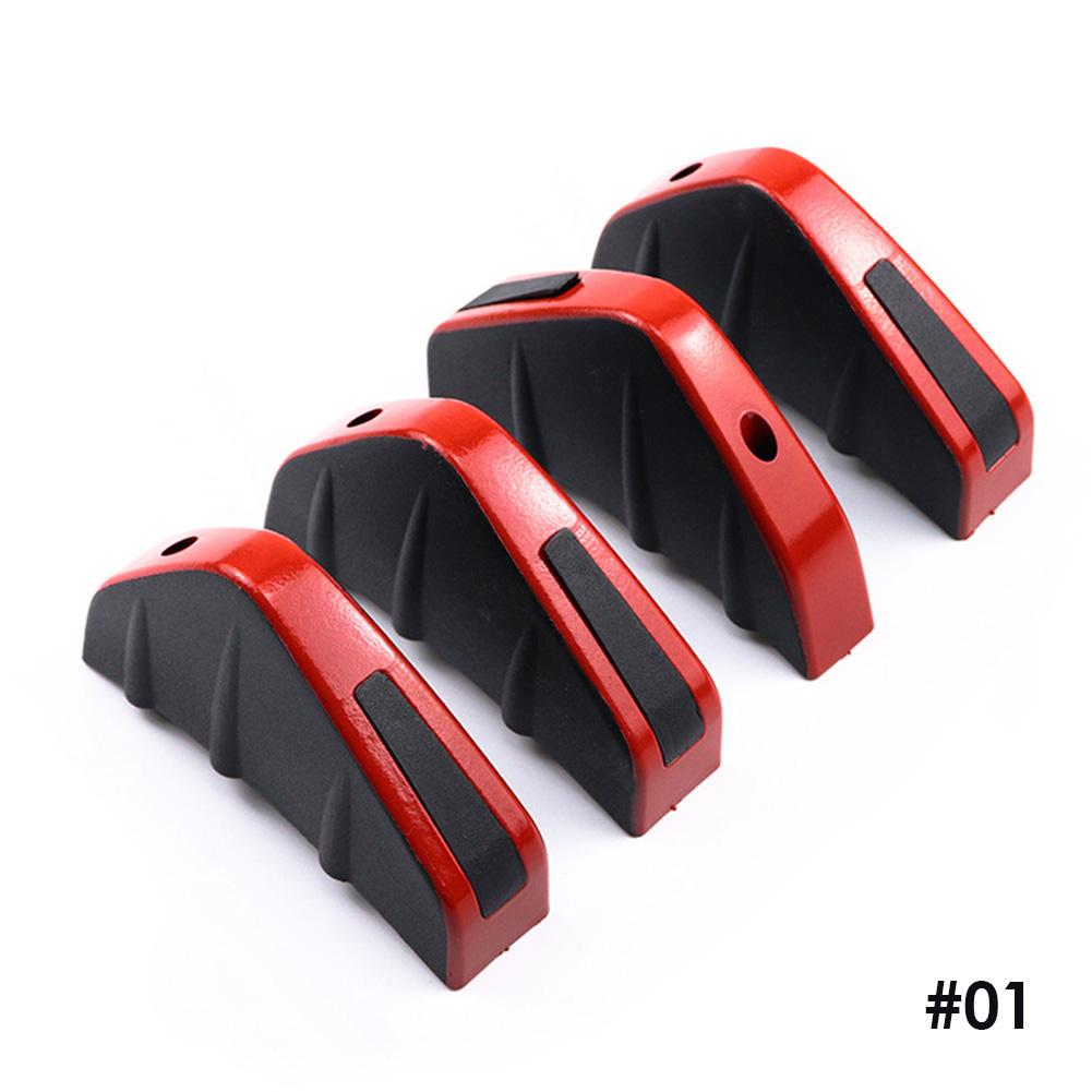 4ks Červená Černá Univerzální Auto Vzor Uhlíkových Vláken Upravená Žraločí Ploutev Zadní Spoiler Auto Zadní Nárazník Lip Difuzor Proti Kolizi