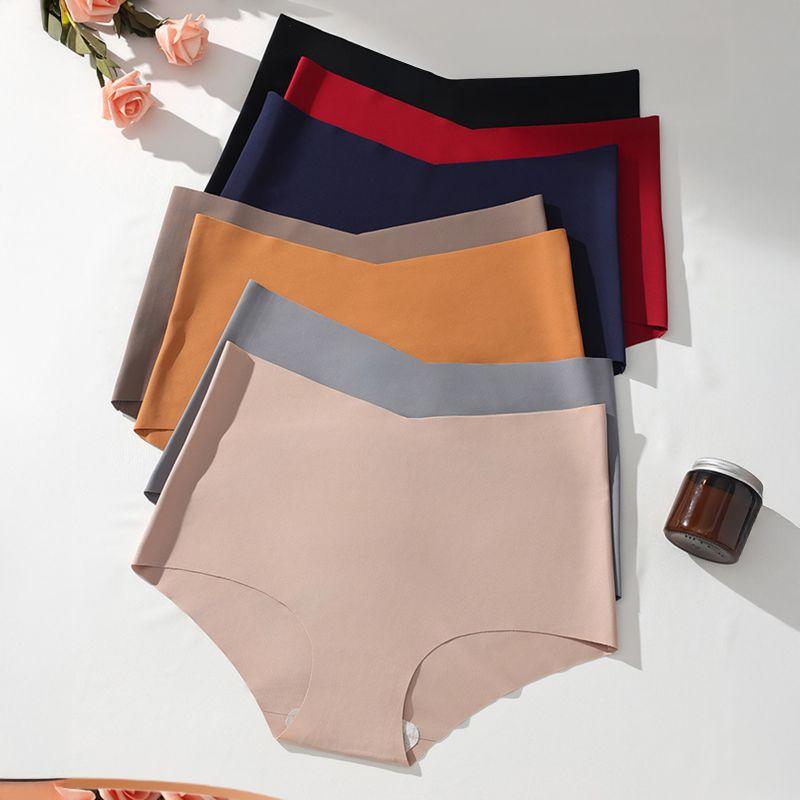 Women Solid Color Comfortable Antibacterial Briefs