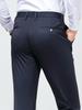 Men's Summer Casual Ice Silk Pants - Lightweight, Straight-Leg, High Elasticity Suit Trousers for Young and Middle-Aged
