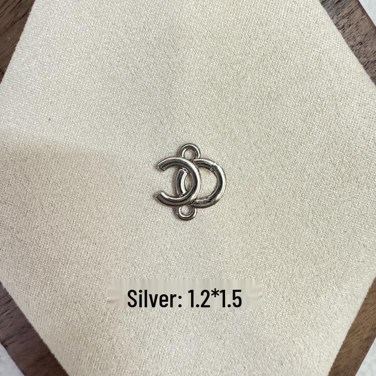 Diamond-Studded Double Ring Pendant Light Luxury Style Handmade DIY Jewelry Decorative Accessories