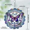 Wind Spinners Metal Butterfly - Butterfly Gifts for Women Mom Grandma Wife, Hanging Wind Spinner for Outdoor & Indoor Decorations, 12 Inch 3D Wind