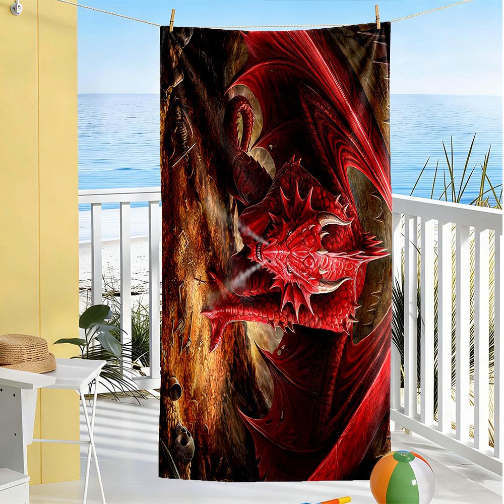 Gothic Style Beach Towel High Absorbency & Quick-Dry Comfortable Lightweight