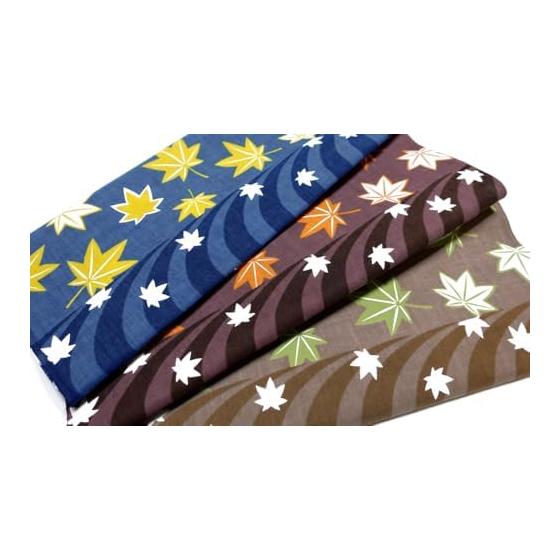 Someno Anbo Tenugui "Minamo Momiji Enji" - Hand-dyed 100% Cotton, Tokuoka Fabric, Made in Japan, 35cm x 100cm - Kanzashi Water Pattern, Autumn Leaves