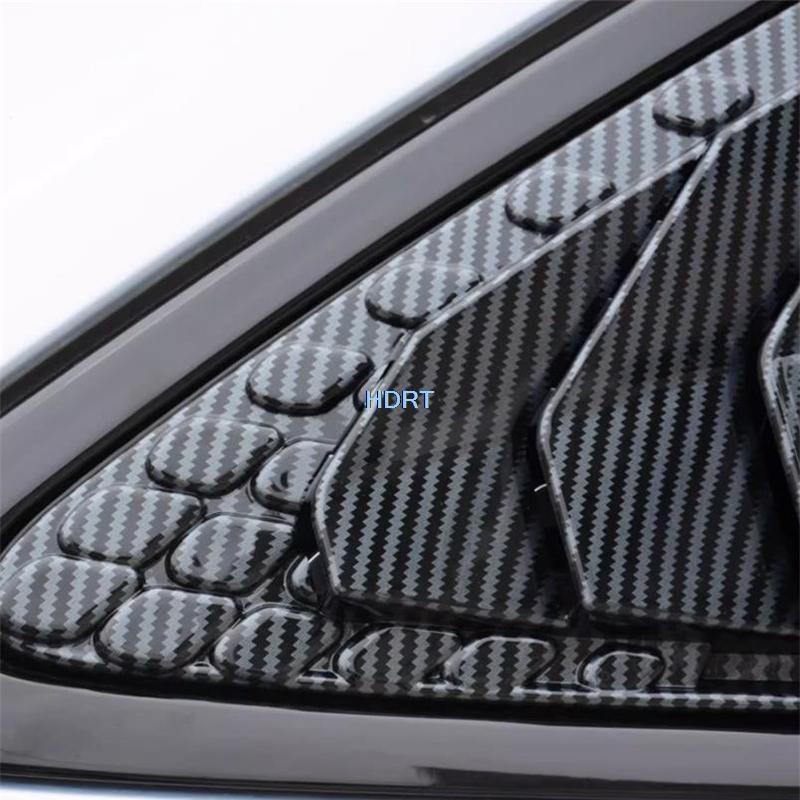 Car Style Rear Triangle Window Blind Trim For BYD Atto 4 Seal EV + Louver Air Outlet Cover Protector Decoration Accessories
