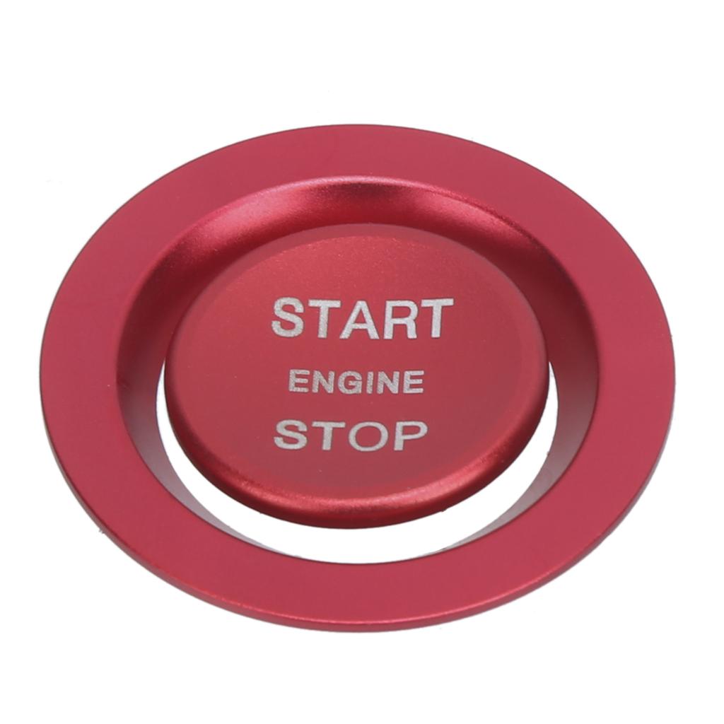 Car Engine Ignition Button Switch Cover Aluminum Alloy with Outer Ring Replacement for Range Rover 2013‑up