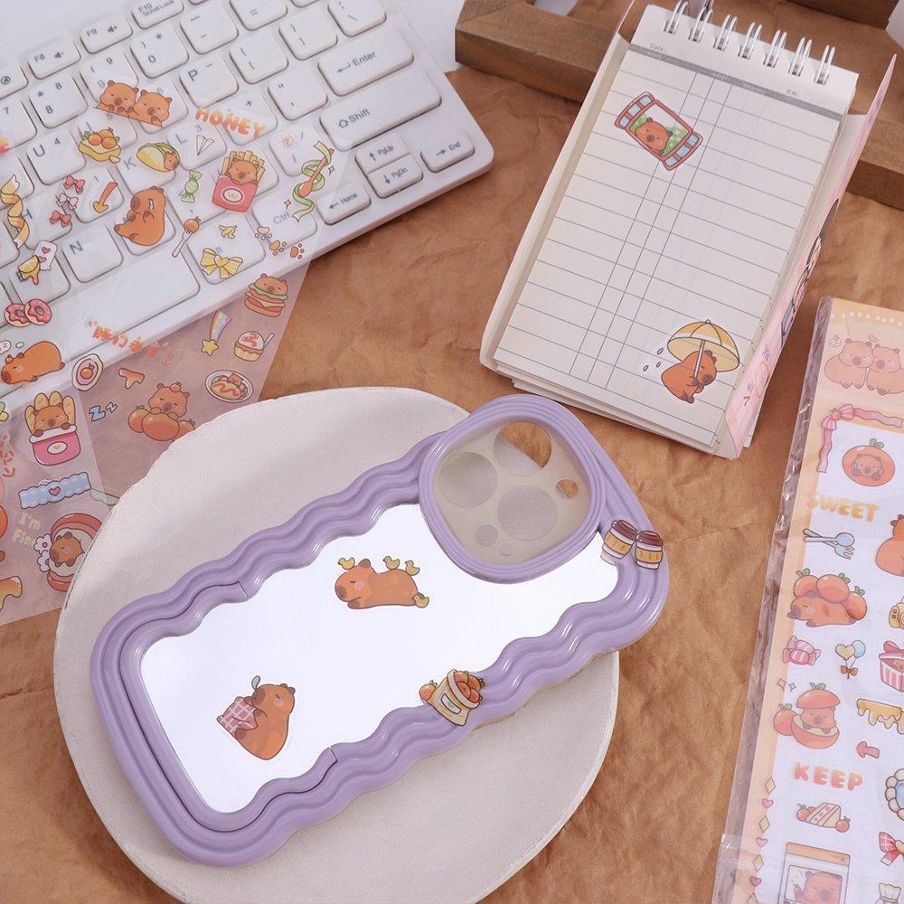 Fashion Stacking Capybara Stickers Funny Cartoon Kapibara Sticker  Children