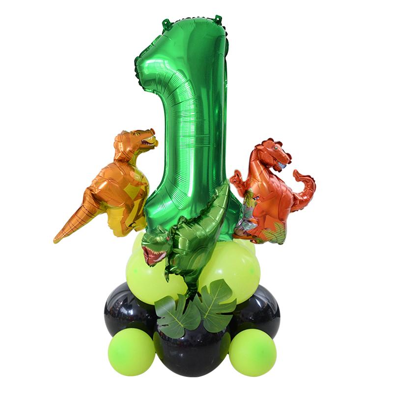 Dinosaur Happy Birthday Garland Banner Roar Dino Party Balloons Jungle Animal Safari 1st Kids Birthday Party Decoration Supplies