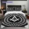 Recognized Freemasonry bedding, duvet cover, pillowcase, home decoration, birthday gift (1 * duvet cover+2 * pillowcase, coreless)