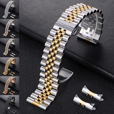 Solid Stainless Steel Watch Band for Rolex Flat Curved End Strap 12 13 14 16mm 17mm 18mm 19mm 20mm 21mm 22mm Men Women Bracelet