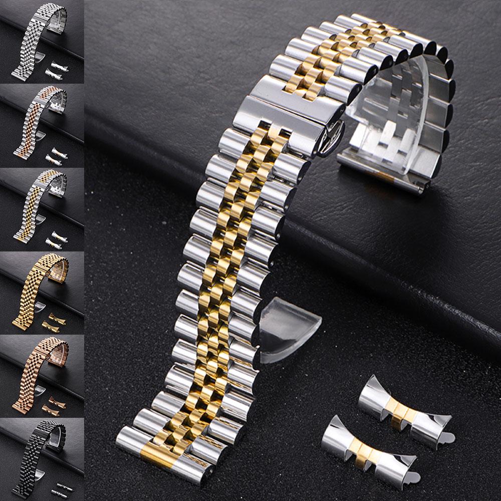 Solid Stainless Steel Watch Band for Rolex Flat Curved End Strap 12 13 14 16mm 17mm 18mm 19mm 20mm 21mm 22mm Men Women Bracelet