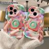 Phone case: 2D flat design suitable for iPhone 18 17 16 15 14 13 Pro protective case, cartoon camera, perfect Christmas and Halloween holiday gift