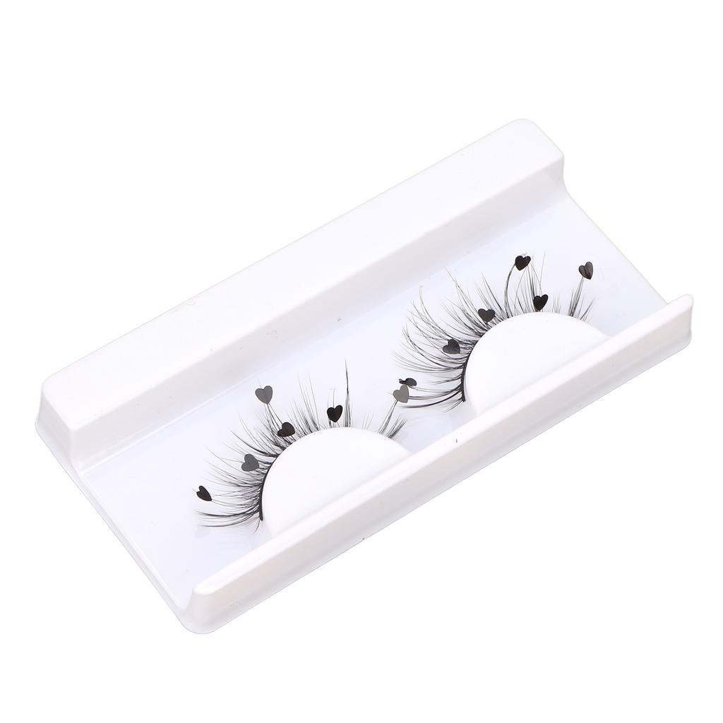7D False Eyelashes Fluffy Wispy Love Shape Sequin Flutter Fake Eyelashes for Christmas A13