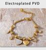 Elegant Love Diamond Bracelet: 18k Gold-Plated Titanium Steel, Niche Design, Perfect for Couples