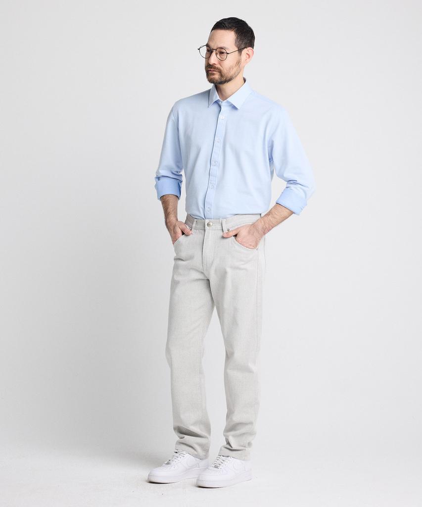 STCO Codigallery Pique Texture Comfort Shirt Blue (Classic Fit)_Cdswz29Bs3